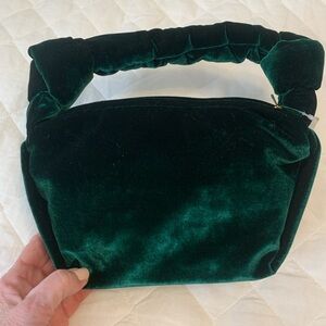 Pretty green velvet purse from J Crew Factory